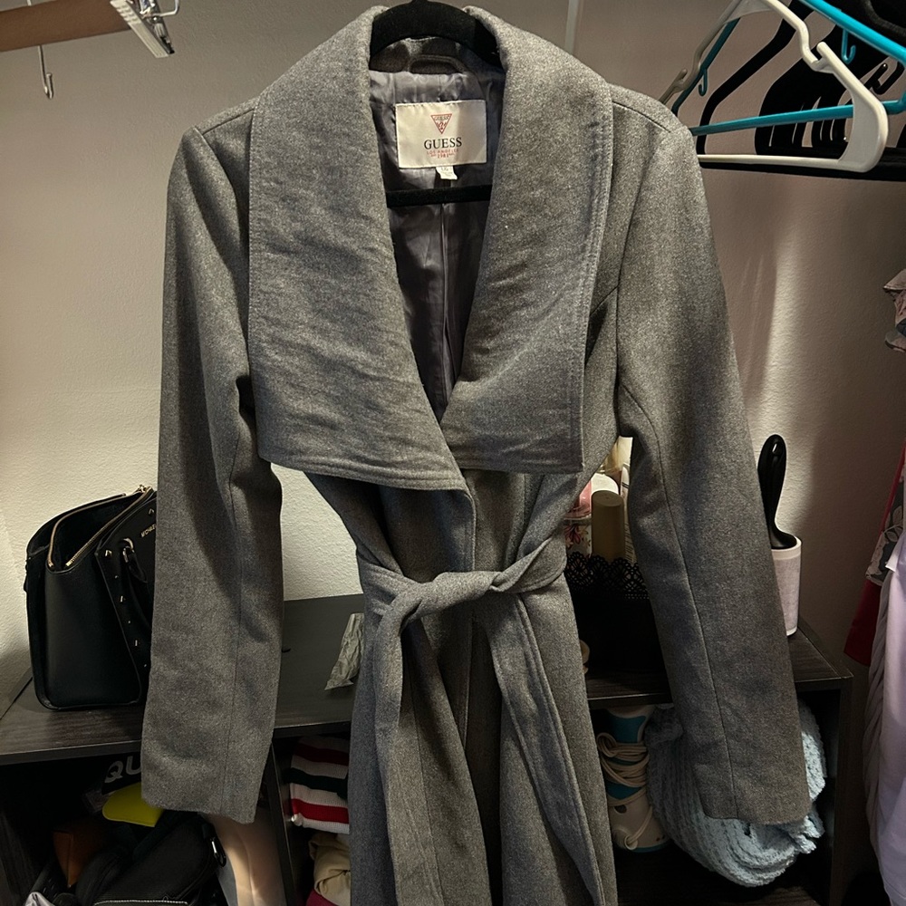 Grey peacoat